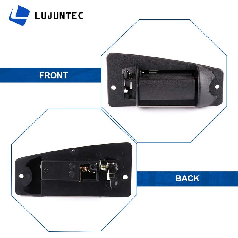 LUJUNTEC Exterior Door Handle Rear Passenger Side Replacement for 1999-2007 for Silverado for GMC Sierra Extended Cab Black - Image 5